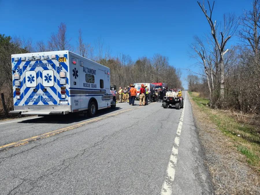 Altamont Rescue Squad responding to a call